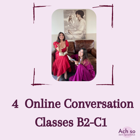 B2-C1 German: 4 Online Conversation Classes